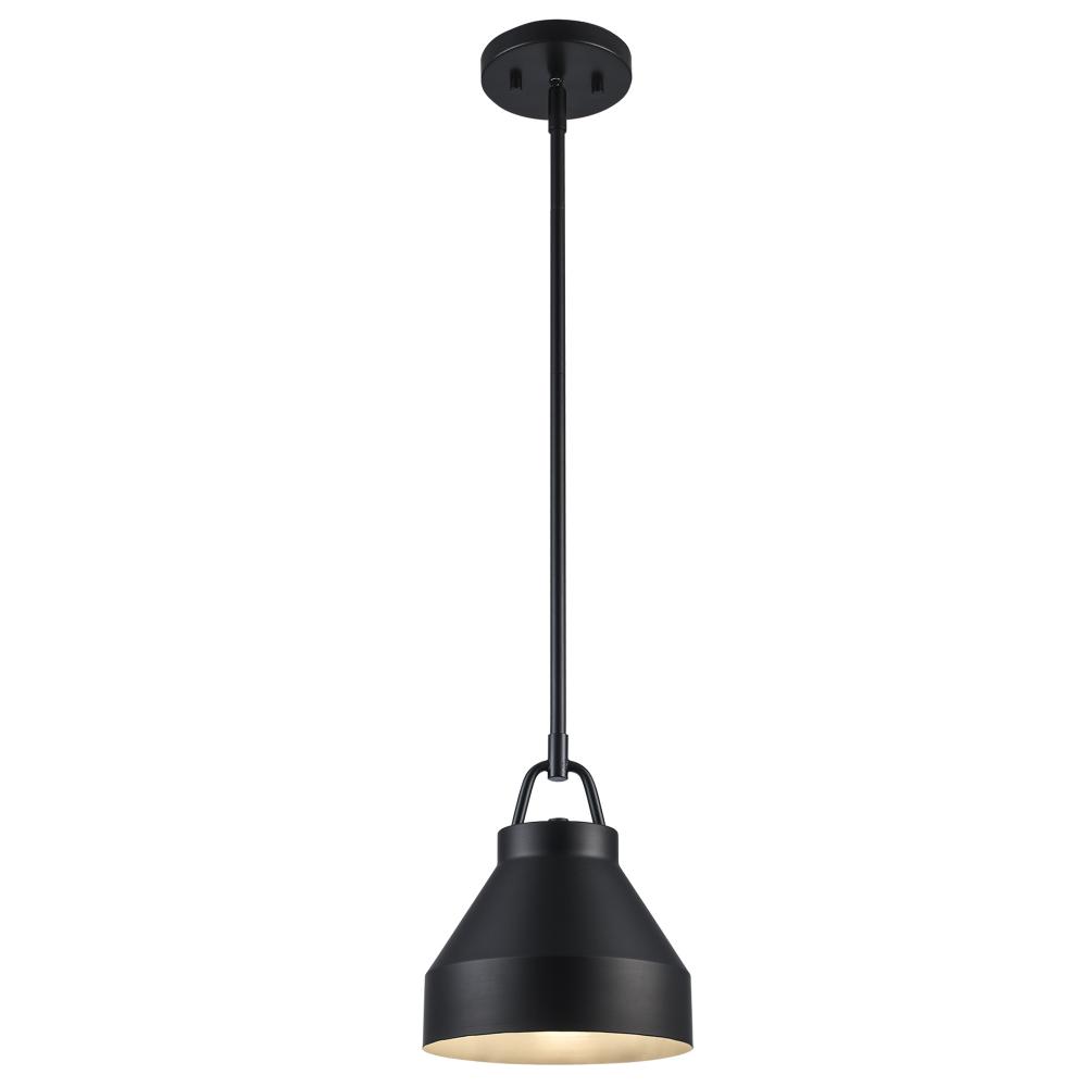 1LT PENDANT-8" BUCKET-BK